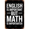 QuipVintage 1PC Vintage Aluminum English Importanter Sign  Hilarious Wall Art Charming Home Decor Accent
