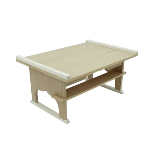 Shizuka-JP Sutra Desk, Paulownia Wood Style, Funeral Buddhist Altar, Pillow Desk, Offering Desk, 45cm Wide, for Bon Festival, Buddhist Memorial Servic