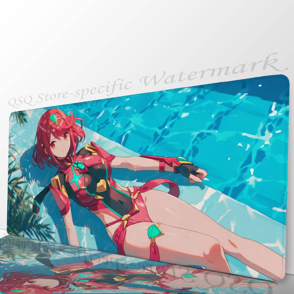 Pyra Animated Game X-Xenoblade Chronicles X Mousepad Mouse Mat Desk Mat With Pad Gaming Accessories Prime Gaming XXL Keyboard