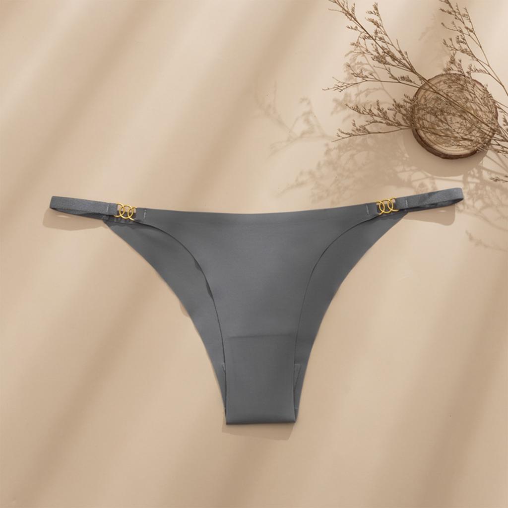 Women's Sports Ice Silk Seamless Underwear, Women's Slim Strap Sexy Thin Underwear
