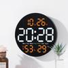 Remote Control 10 Inch LED Wall Clock Wall-mounted Electronic Clock  Office