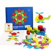 DIY Children's Wooden Toys 155pcs Wooden Jigsaw Puzzle Board Set Colorful Montessori Educational Toys For Children Kids Gift