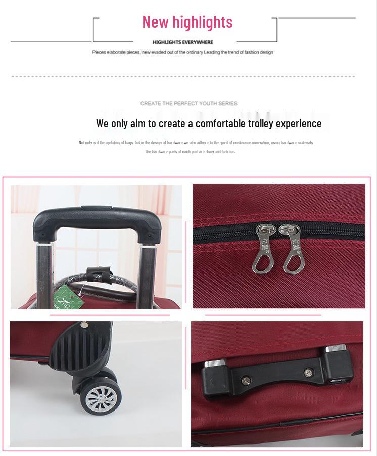 Oxford Universal Faltbarer Reise-Trolley-Tasche - Großes Fassungsvermögen, Unifarbe, Handgepäck für Frauen