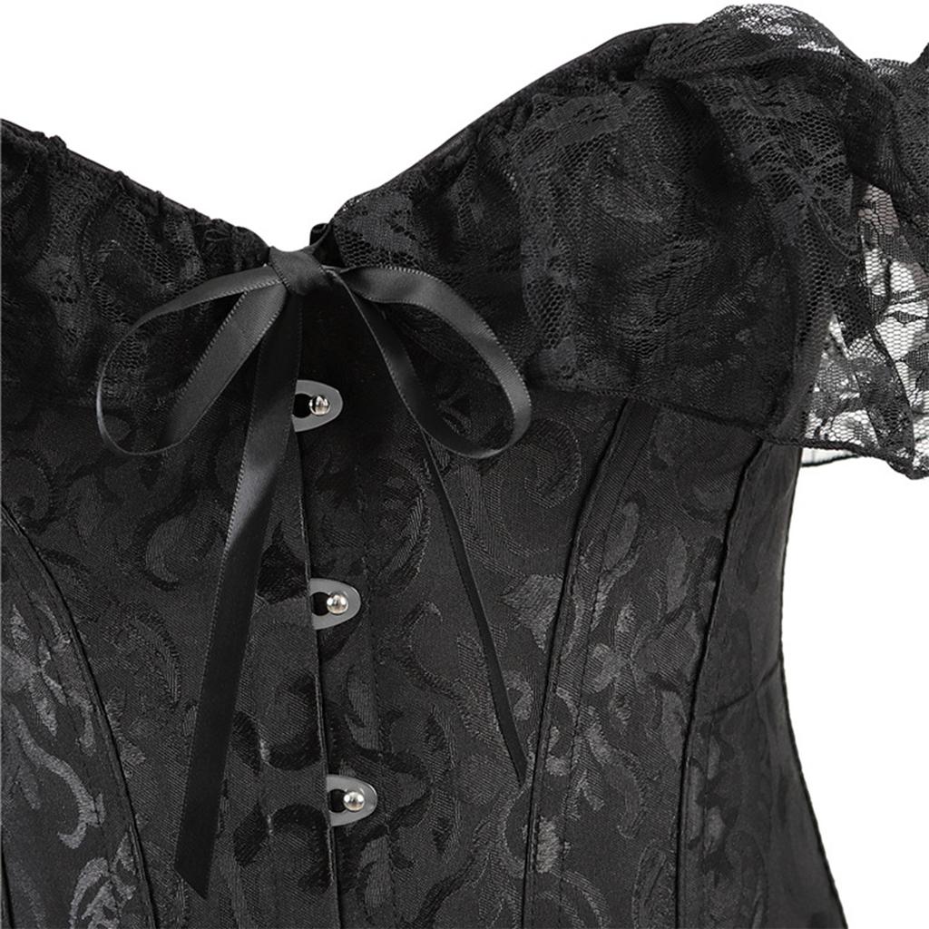 Women's Fashion Sexy Solid Color Lace Straps Court Shapewear Top