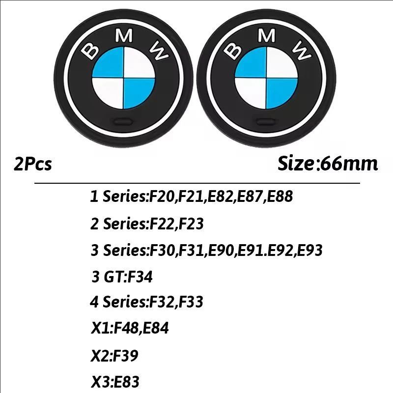 2 Stück Auto Wasserbecher Flaschenhalter Anti-Rutsch Wasserdichte Matte / Aufkleber Für BMW M E46 E39 E90 E36 E60 E34 E30 F30 G20 X1 X2 X3 X5 hkvr74
