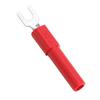 Spade Plug, 10pcs Heavy Duty U Type Lightweight Fork Wire Connector for Multimeter red