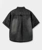 Dimiteulibeullaeg Fade-Washed Denim Trucker Half Shirt_Vintage Black