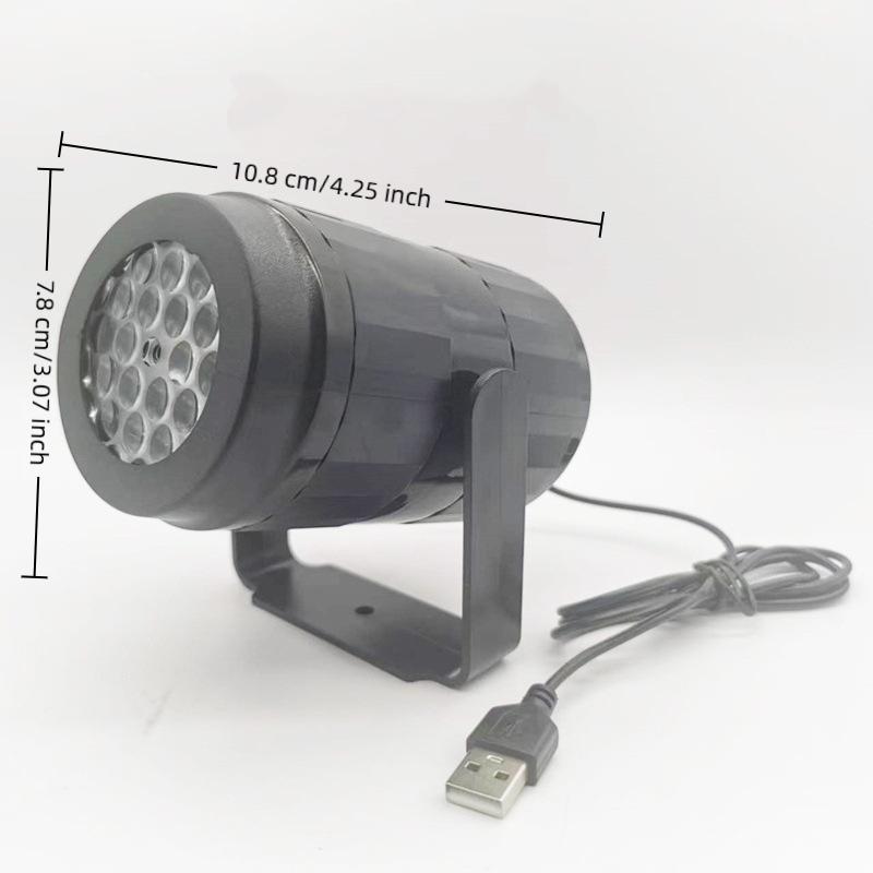 Rotating Christmas Projector Light Ocean Themed LED Night Lamp Adjustable Stand for Teen Bedroom Home Decor