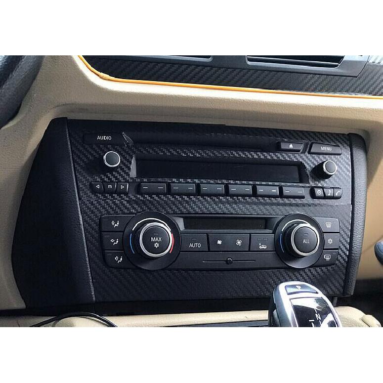 For BMW X1 E84 2012-15 Carbon Fiber Sticker Console CD Button Control Frame Trim