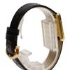 Cartier 82-95 925 Must Tank Vermeil SM Champagnerfarbenes Zifferblatt QZ Lederuhren Schwarz / Gold Gebraucht