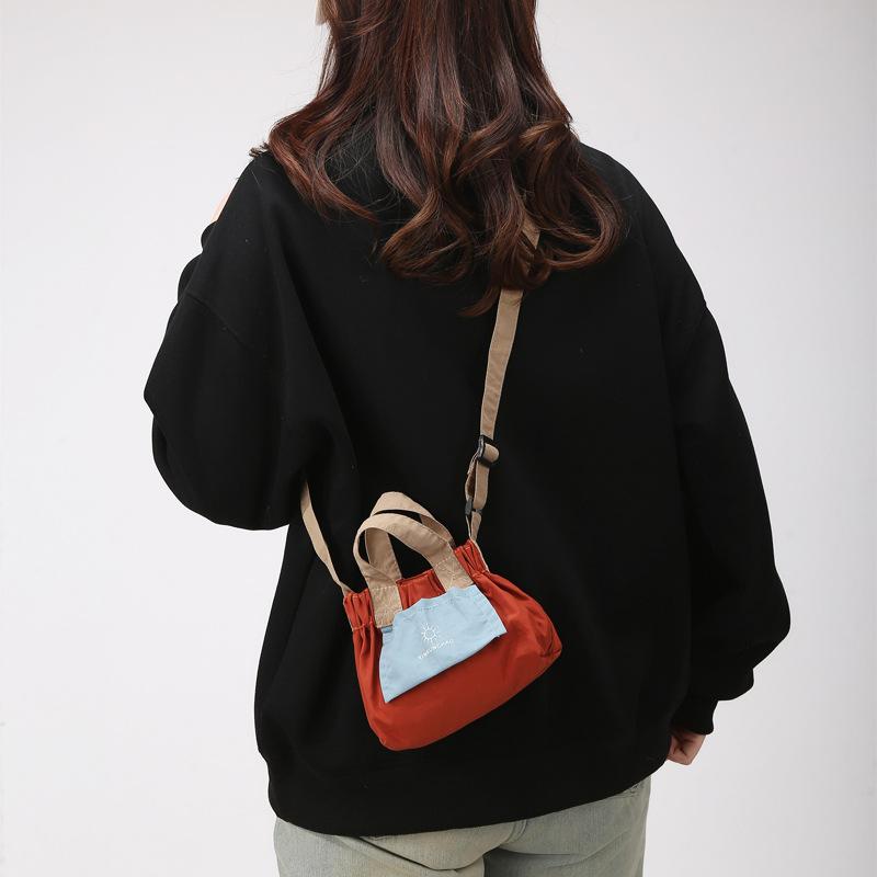 Geantă de mână Oxford Bloc de culori Geantă de umăr Crossbody Geantă Hobo pentru femei