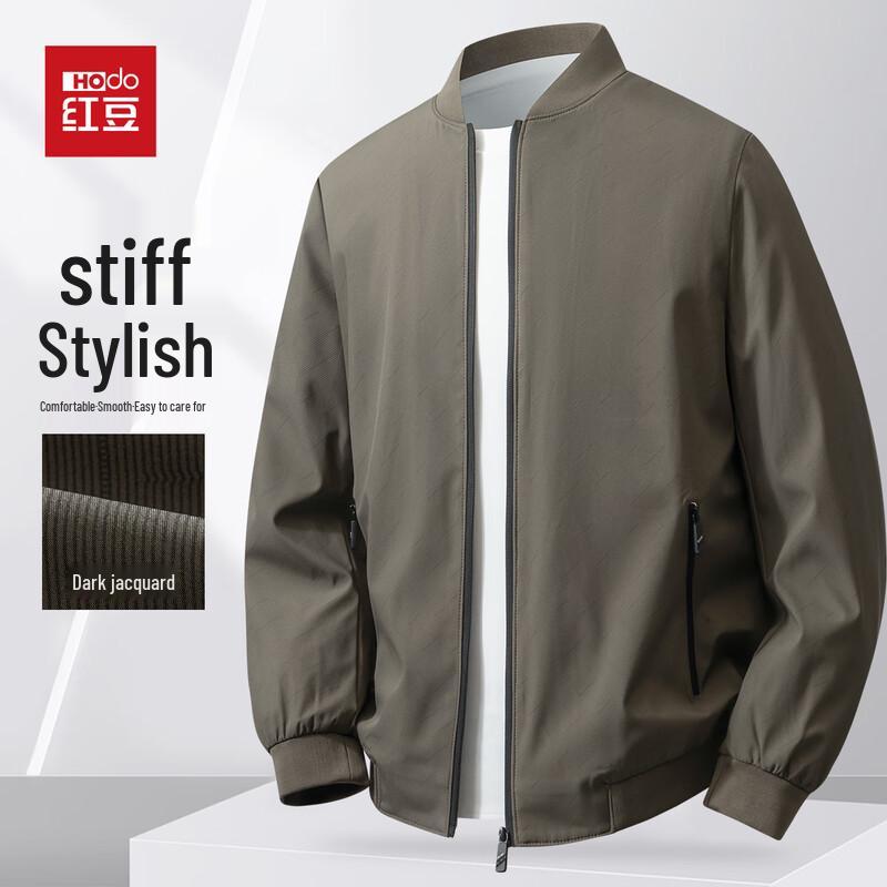 

Hodo Men s Jacquard Baseball Collar Casual Jacket 2XL (185/100A)