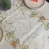 Embroidery Table Flag Pastoral Embroidery Hollow Fabric Tassel Suizi Household Tv Cabinet Dust Tablecloth