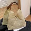 Handwoven bag women's 2025 new trendy fashion retro tote bag straw bag versatile large-capacity shoulder bag