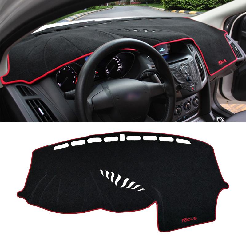 Car Dashboard Cover Mat Pad Instrument Platform Desk Carpets Accessories For Ford Focus 3 MK3 2012-2014 2015 2016 2017 2018