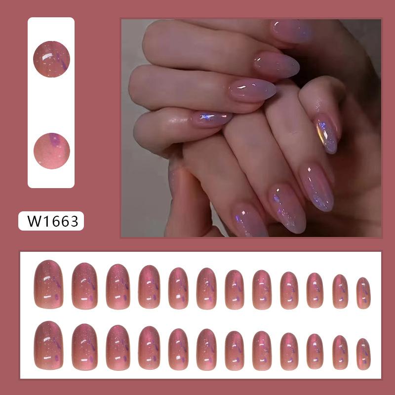 Cat'S Eye False Nail Spots Wear Nail Removable Nail Patch Fine Flash Nail Patch Nail Patch Short