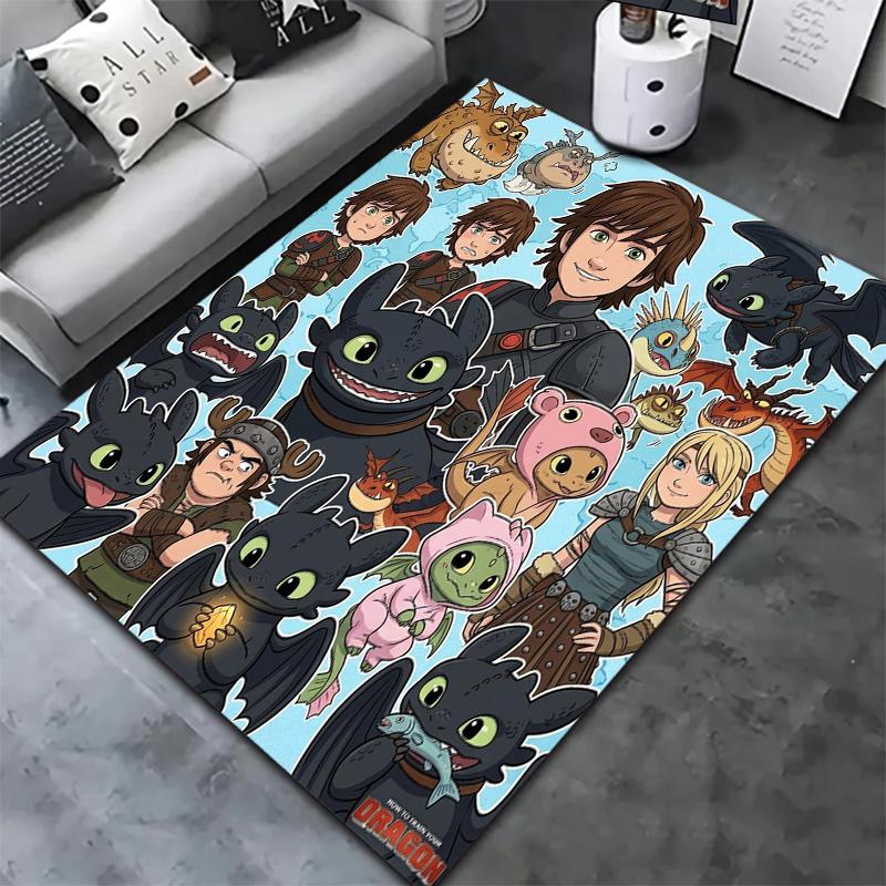 How Train Dragon Carpet Rug For Living Room Bedroom Home Sofa Decoration Kids Play Nonslip Floor Mat