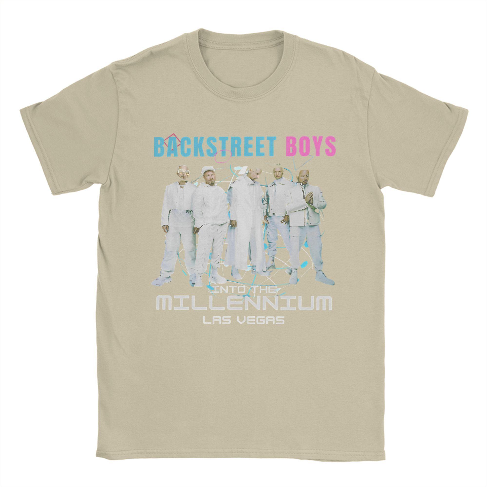 

Backstreet Boys Millenniums Tour T-Shirt for Men Band Music Cotton Tees Round Neck Short Sleeve T Shirts Plus Size merchandise L