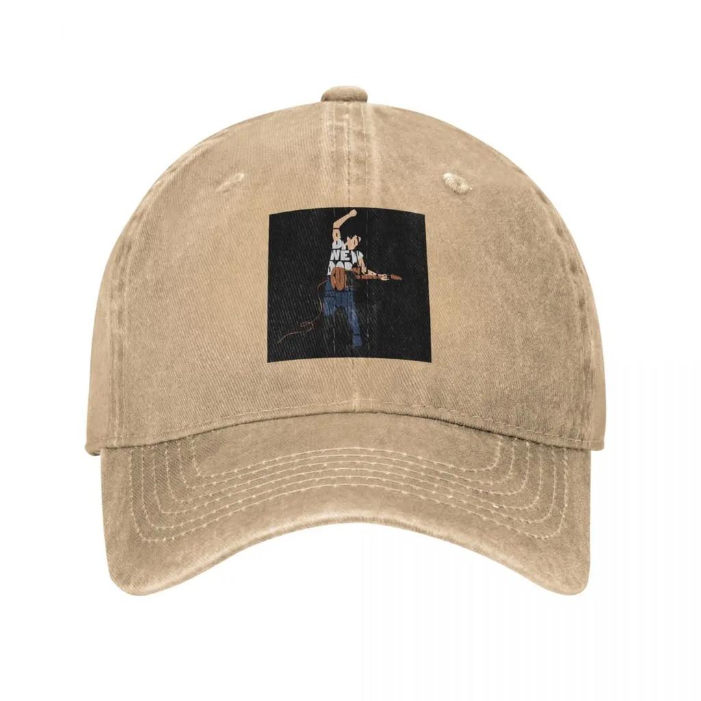 Bruce Springsteen Typography Art Inspirowl Design Baseball Caps Denim Hats Casquette Streetwear Baseball Cowboy Hat for Unisex