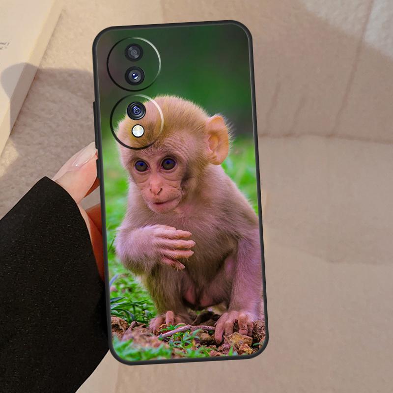 Cute Baby Monkey Animal Case For Honor X9b X9a X8a X7a X6a X6 X7 X8 X9 8X 9X Honor Magic 5 Pro 50 70 90 Lite Cover