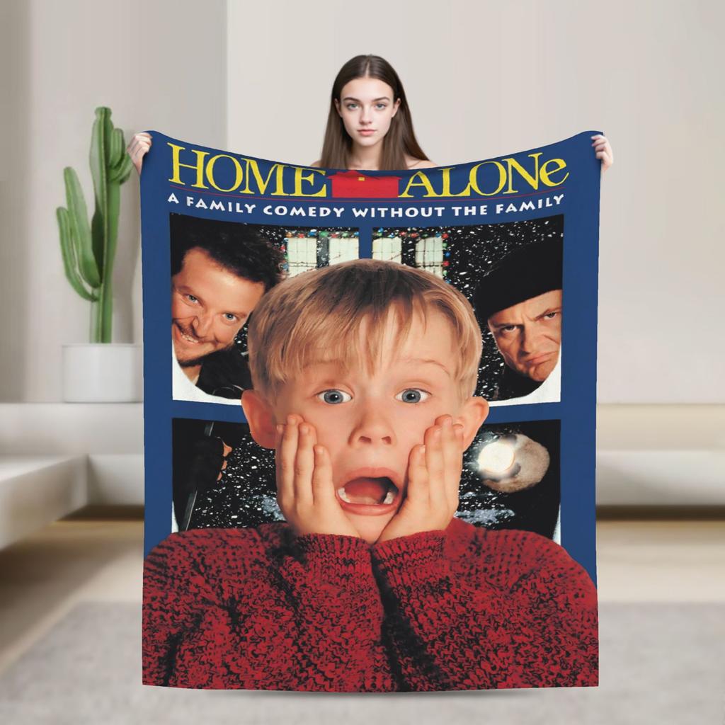 Home Alone Christmas Comedy Film Printed Blanket For Men Women Warm Cozy Fluffy Throw Blankets for Living Room Multi-size