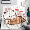 1PC Bubu Dudu Print Flannel Blanket, High quality All Seasons, Home Decor, Warmth and Comfort, Perfect for Christmas Gifts