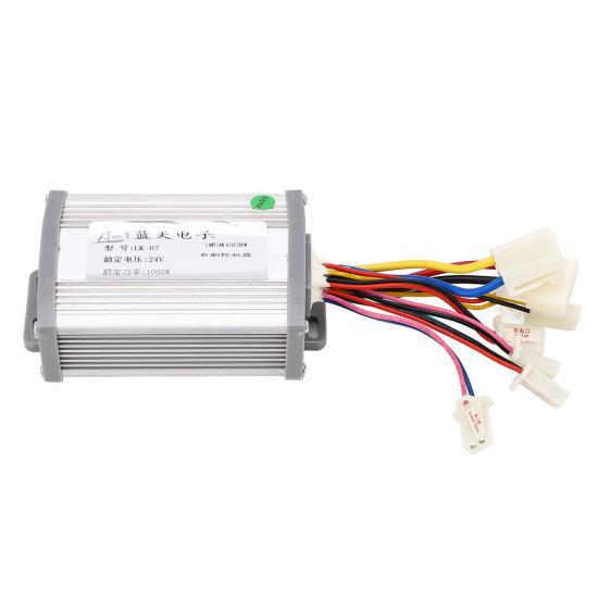 24V 1000W Motor Brush Controller Twist Throttle Front Light Switch Set Electric Bike Bicycle Controller Kit 