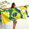 Brasilien-Thema Strandtuch Fußball-Weltmeisterschaft Schnelltrocknendes Handtuch Geeignet für Meeresufer Pool Camping Urlaub Yoga Für Familie Freunde