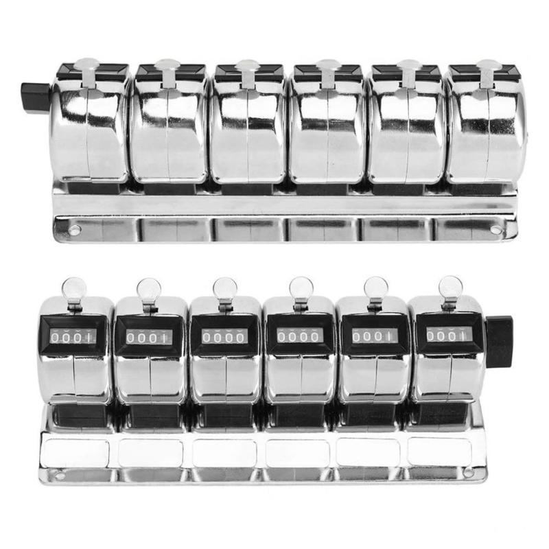 6 Unit 4Digit Mechanical Counter With Stainless Steel Body For Precise Industrial Or Outdoor Counting