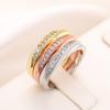 Japanese Light Luxury Micro-Inlaid Ring For Women, Fashionable Personalized Couple Niche Tide Ring, Daily Commuting Ring