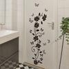 Vine Flowers Butterfly Trees Plants Art Wall Stickers Floral Garden Wall Decals Personalized Home Decoration Household DIY Suppl
