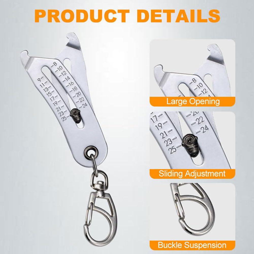 Portable Precise Thread Size Checker Keychain Inch and Metric Thread Size Verification Tool Nuts and Screws Thread Checker