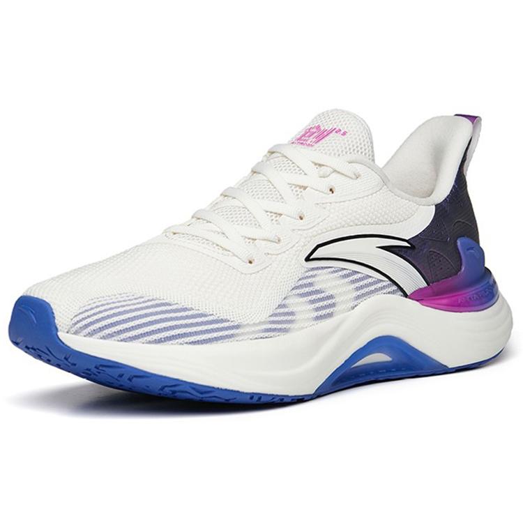New Anta 2.5 Breathable Lightweight Low Top Running Shoes Men's White Purple 112235582-3