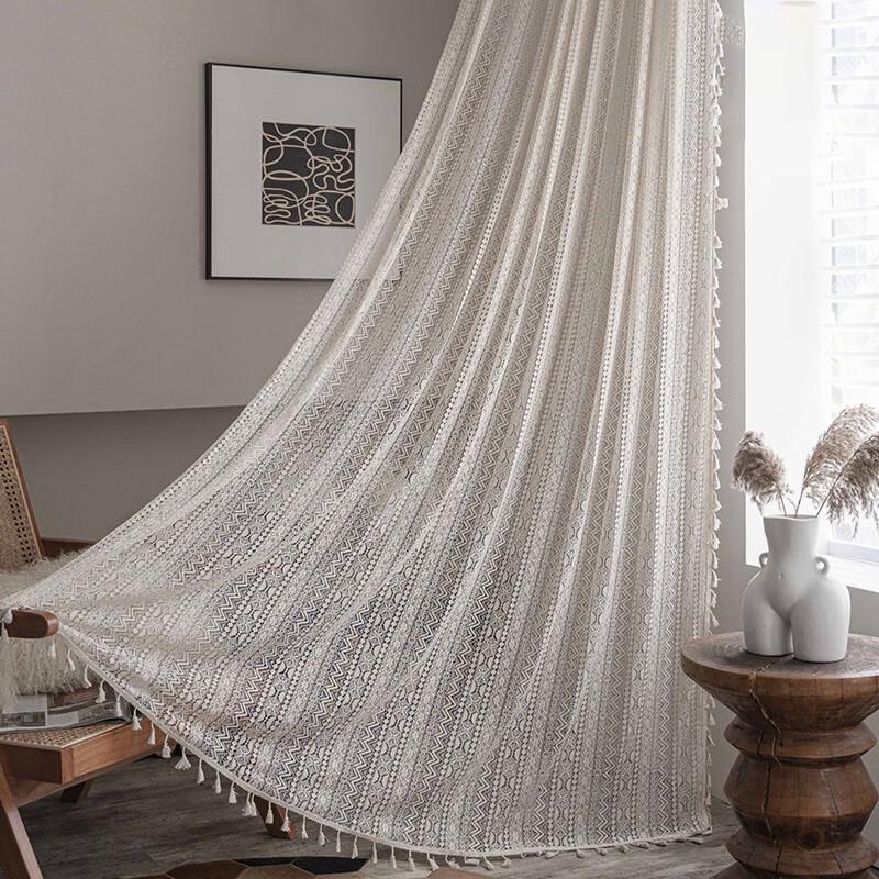 Ginga Geometric Wave Sheer Curtains