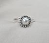 Freshwater Pearl Adjustable Ring 925 Sterling Silver Handmade Minimal Silver Jewelry June Birthstone