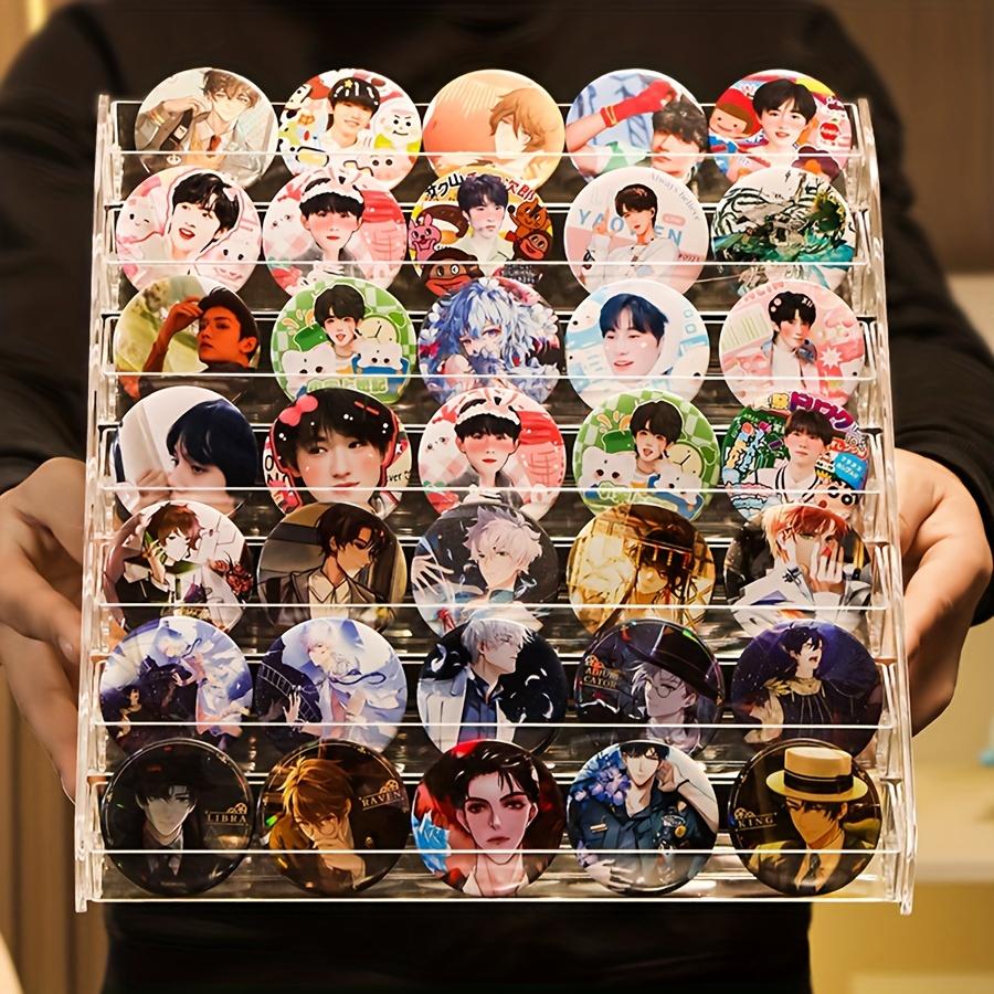 1pc Stackable Clear Acrylic Display Stand for Collectibles - Perfect for Figurines, Pins, Badges, Miniatures, Cards & Stickers