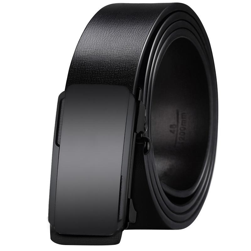 

Мужской ремень Высококачественный Деловой Ремень из Воловьей Кожи Автоматическая Пряжка Ремень для Брюк для Мужчин Среднего и Молодого Возраста 130cm