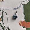 Серебряная подвеска с топазом Лондон Блю 1.062ct, фианитами (2204473)