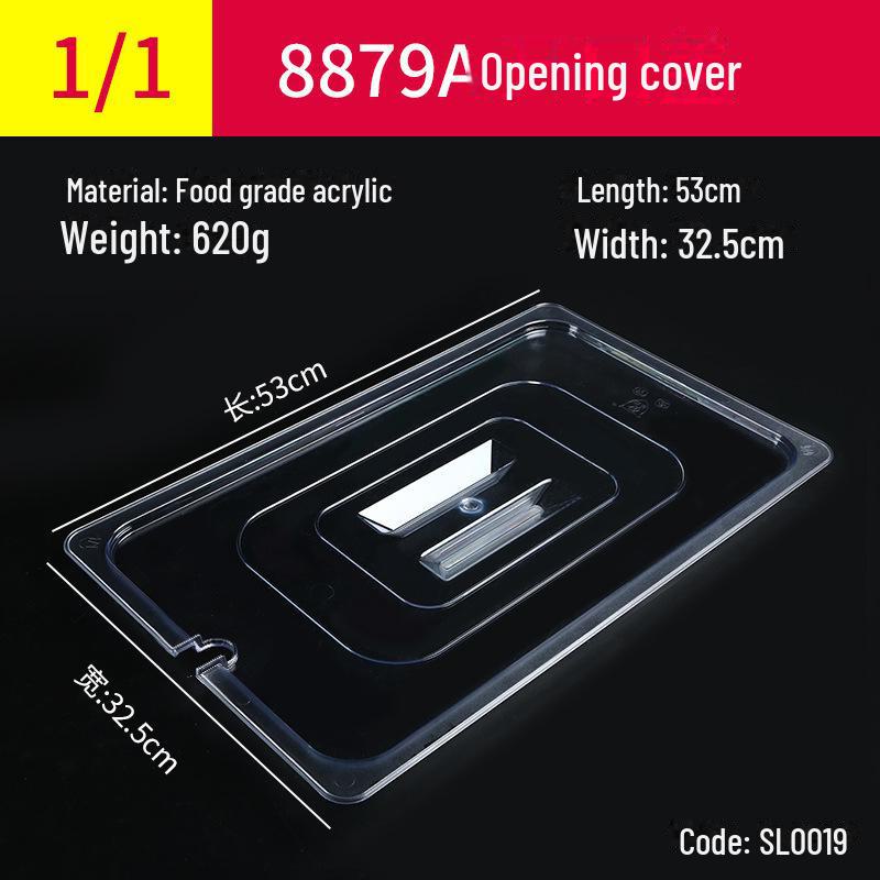 Transparente rechteckige Acryl-Heißtopfschale und Frischhalte-Obst-Auslagebox