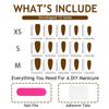 30 Tablets/Box Almond-shaped Press-on Nails Bow Design Artificial Nail Tips  Women and Girls