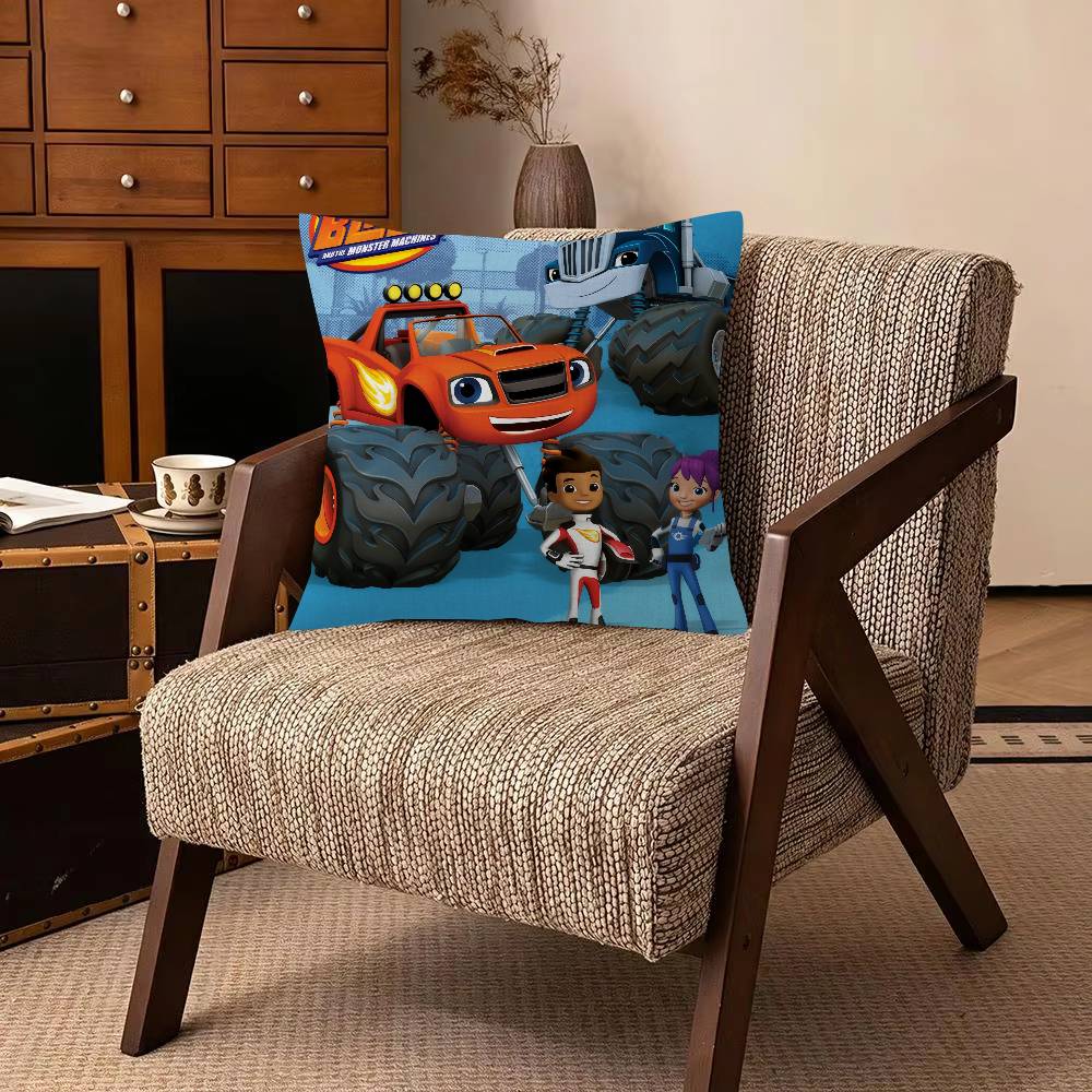 Blaze and the Monster MMachines Cushion Cover Pillowcase Upholstery Sofa Throw Pillow Home Decor Pillowcas