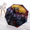 Jack Skellington Themed Automatic Opening and Closing Umbrella, Brightly Colored 8-rib Portable Umbrella, Suitable for Men and Women, A Perfect Gift F