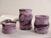 Concrete Stripe Candle Jar Silicone Mold Simplicity Wave Storage Tank Ornament Cement Plaster Flowerpot Resin Molds Home Decor