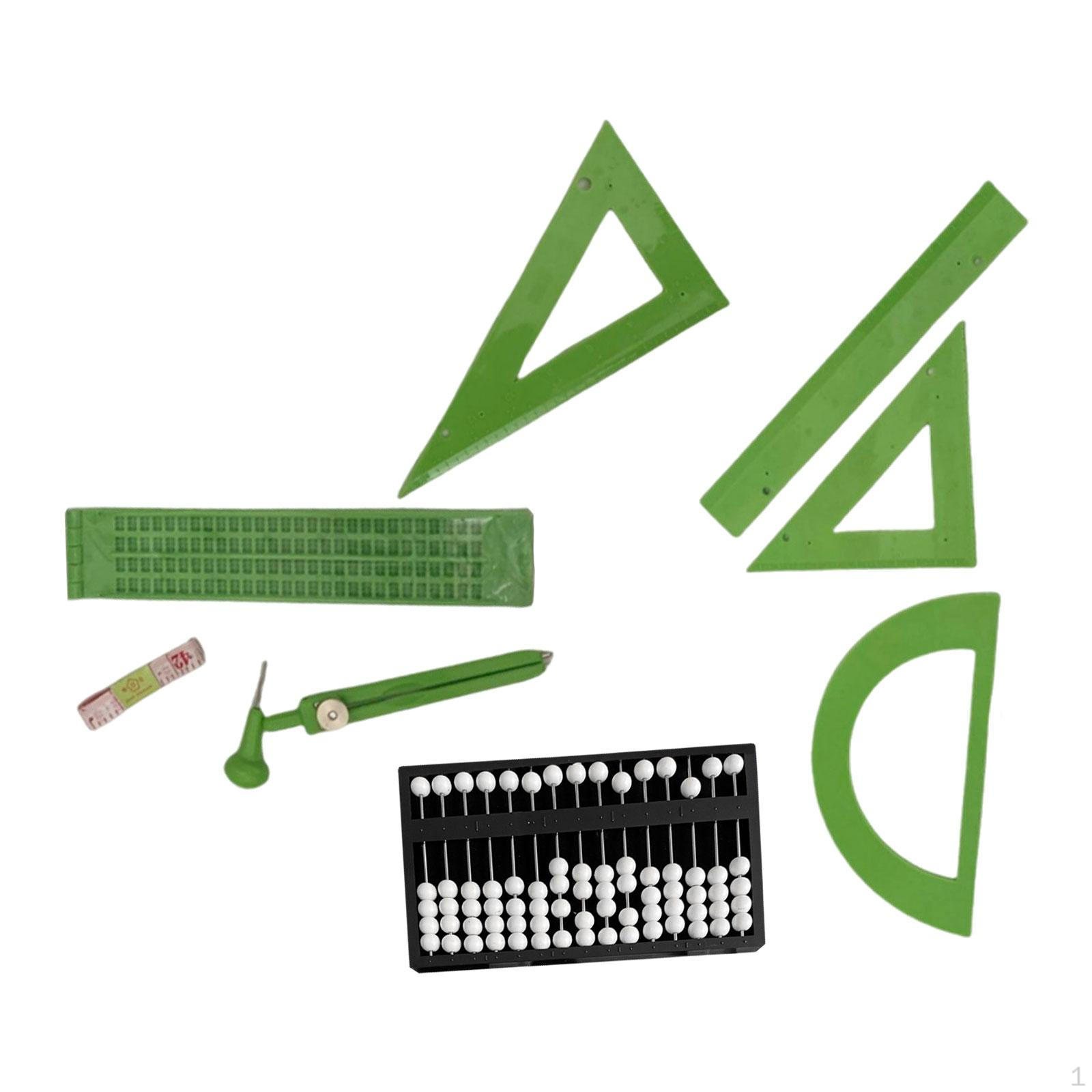 

Набор из 9 линеек и транспортиров для слепых детей для учителей, математика, геометрия, классная комната