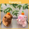 Charming And Brown Pink Capybara Plush Doll Bubble Blowing Keychain For Kids