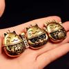 3 Stück Messing Glückskatze Ornament Reichtum Schatz Talisman Dekoration Für Büro Wohnzimmer Jahresgeschenk