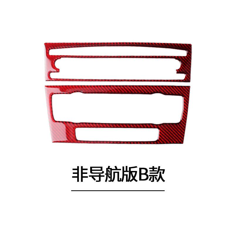 for BMW 3 Series e90 interior modification E92 center console air conditioner cd panel carbon fiber red decorative stickers