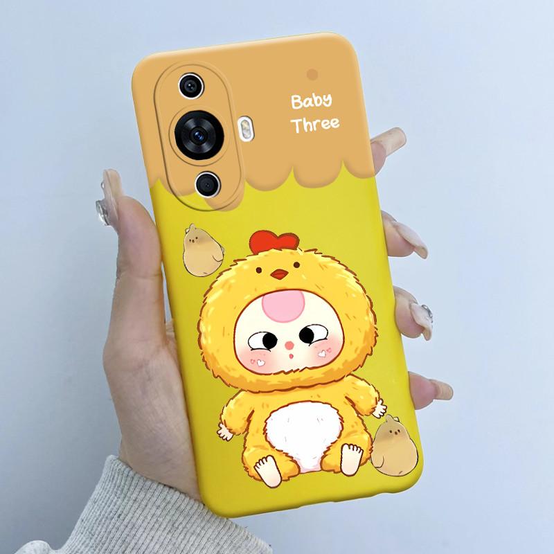 For Huawei Nova 12s Case FOA-LX9 Flower Girl Design Soft Silicone Cover For Huawei Nova 11 Nova11 Pro Ultra Nova12s Phone Cases