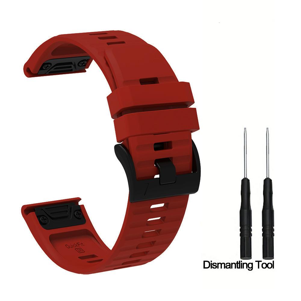 Silicone Watch Strap 26mm 22mm For QuickFit Garmin Band Fenix 8 7X 7 7S 6X 6 Pro 5 5X Epix 2 Forerunner 965 955 945 Instinct 2