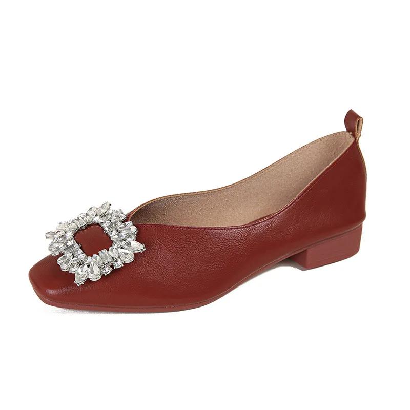 Fashion 2025 New Luxury Women's Flat Shoes Shallow Mouth Low Heel Casual Shoes Soft soled Comfortable Work Shoes Large Sizes 33-43
